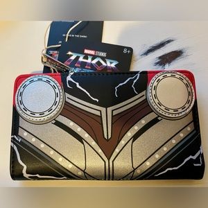 Loungefly Marvel Thor Love and Thunder Disney Flap Wallet Glow in the Dark Vegan